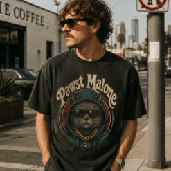 Áo thun Hoodie Cat Wash - người mẫu mặc áo