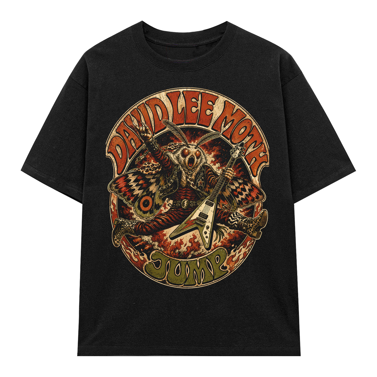 D104B_1 Áo thun Flying V Moth Black - graphic tee oversized NVC