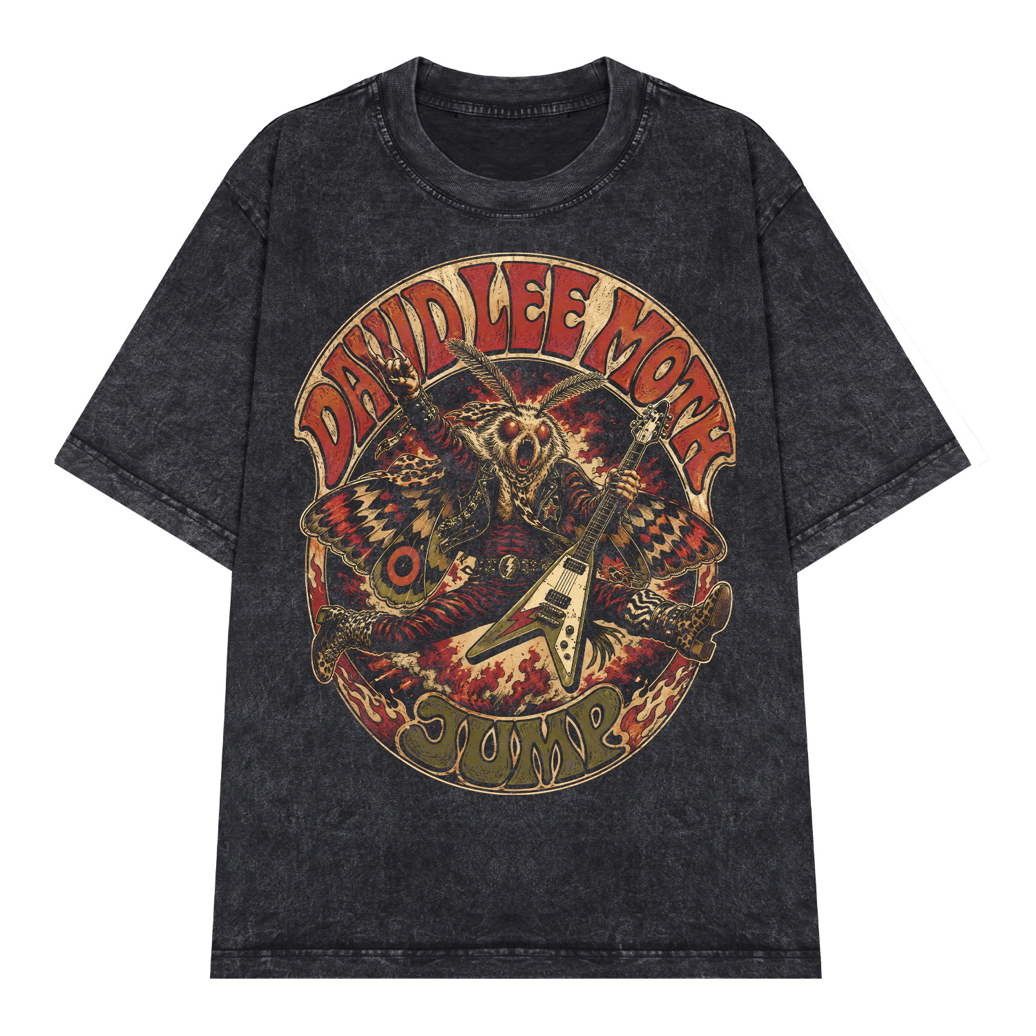 D104WS_1 Áo thun Flying V Moth Wash - graphic tee oversized NVC