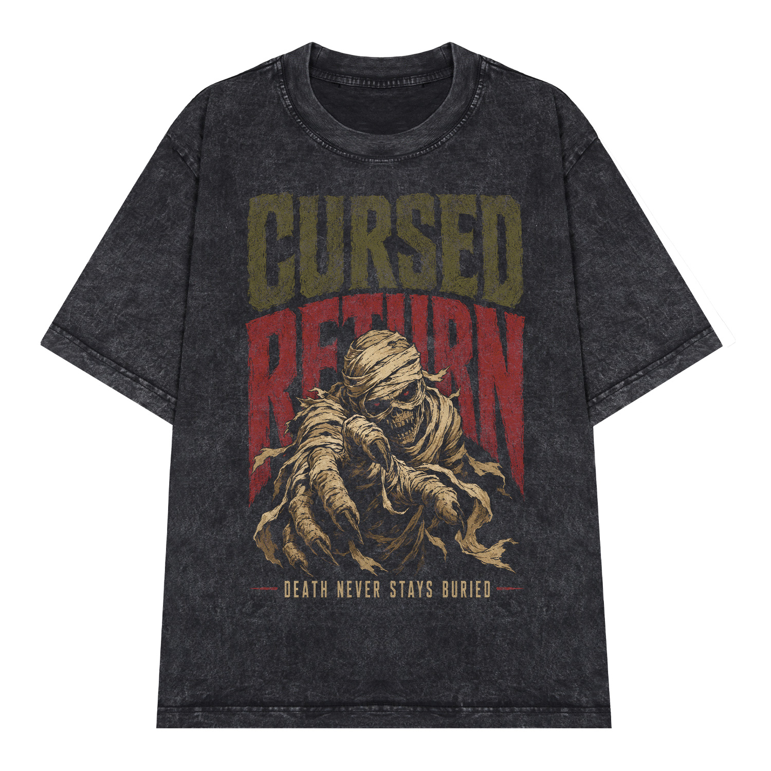 D106WS_1 Áo thun Cursed Return Wash - graphic tee oversized NVC