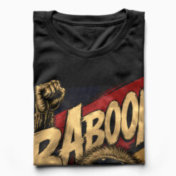 Áo thun Baboon Anthem Black - cận cảnh chất vải
