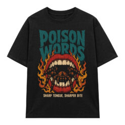 Áo thun Poison Words Black - graphic tee oversized NVC