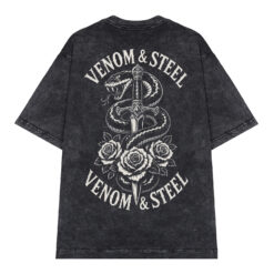 Áo thun Venom & Steel Wash - graphic tee oversized NVC