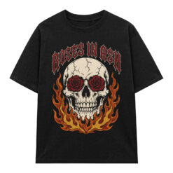 Áo thun Roses In Ash Black - graphic tee oversized NVC