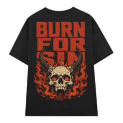 Áo thun Burn For Sin Black - graphic tee oversized NVC
