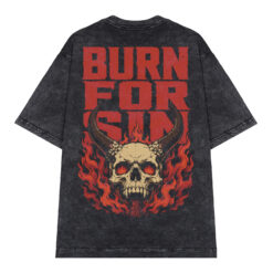 Áo thun Burn For Sin Wash - graphic tee oversized NVC