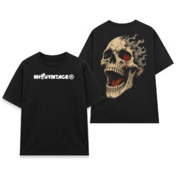 Áo thun Molten Skull Black - mặt trước và mặt sau
