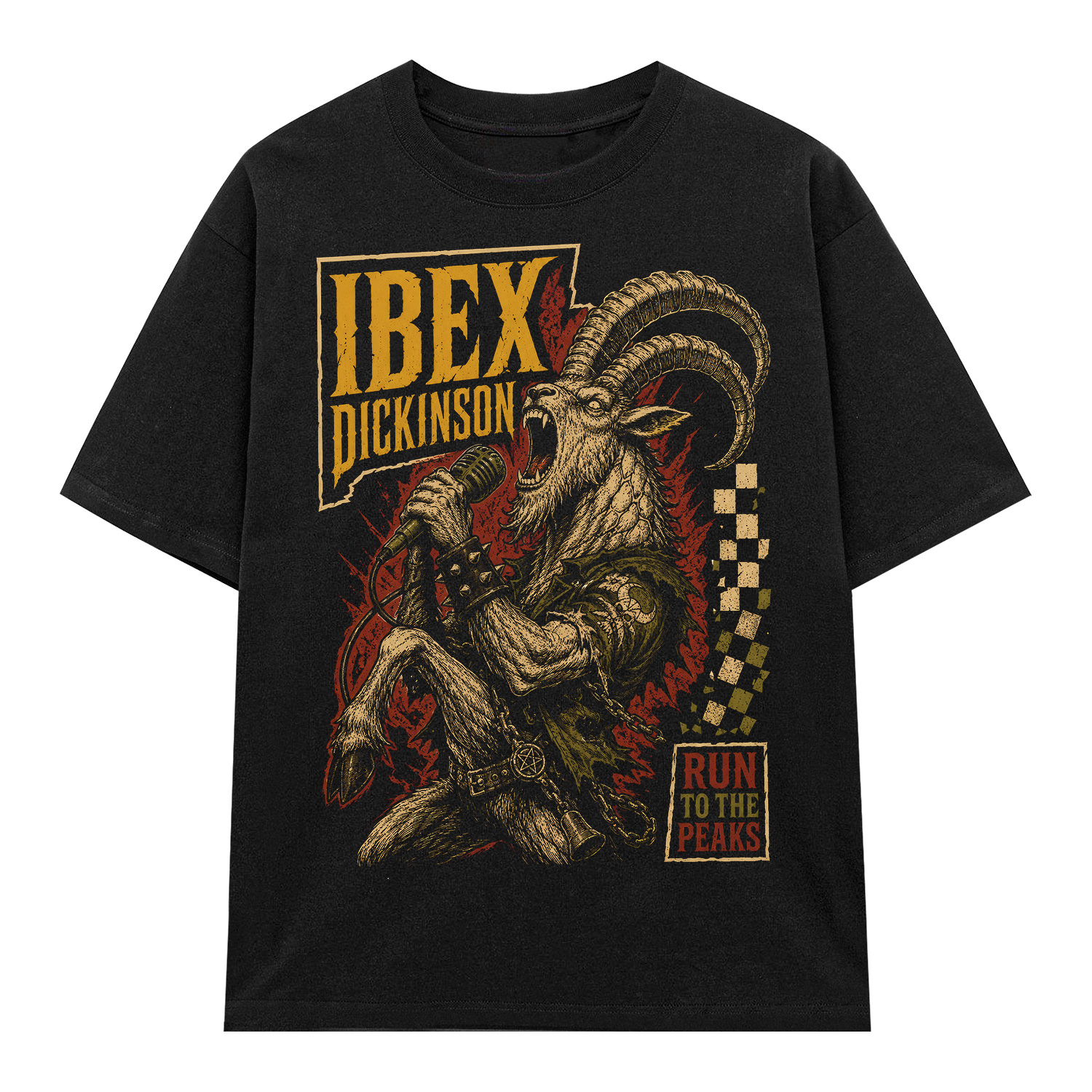 D117B_1 Áo thun Peak Ibex Black - graphic tee oversized NVC