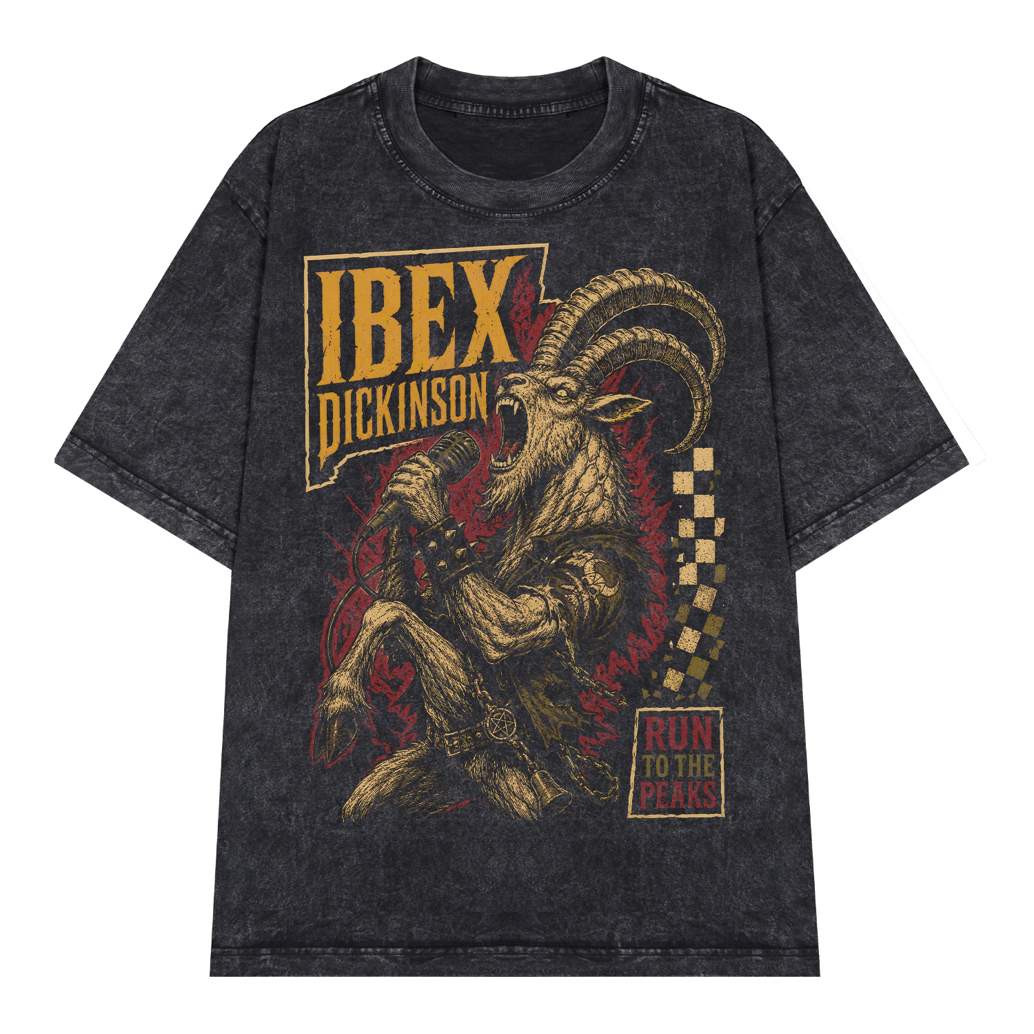 D117WS_1 Áo thun Peak Ibex Wash - graphic tee oversized NVC