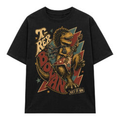 Áo thun Glam Rex Black - graphic tee oversized NVC