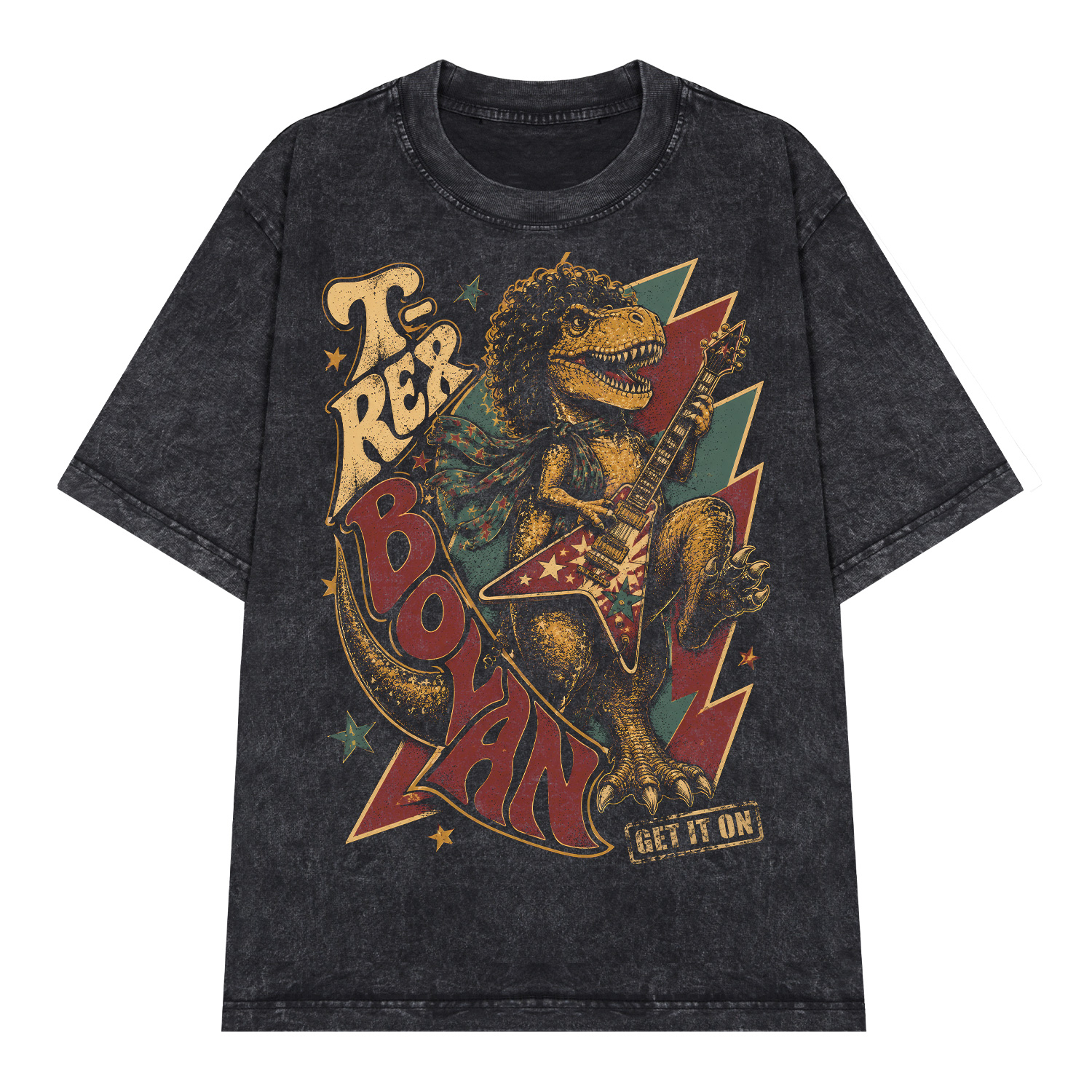 D118WS_1 Áo thun Glam Rex Wash - graphic tee oversized NVC