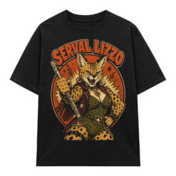 Áo thun Golden Serval Black - graphic tee oversized NVC