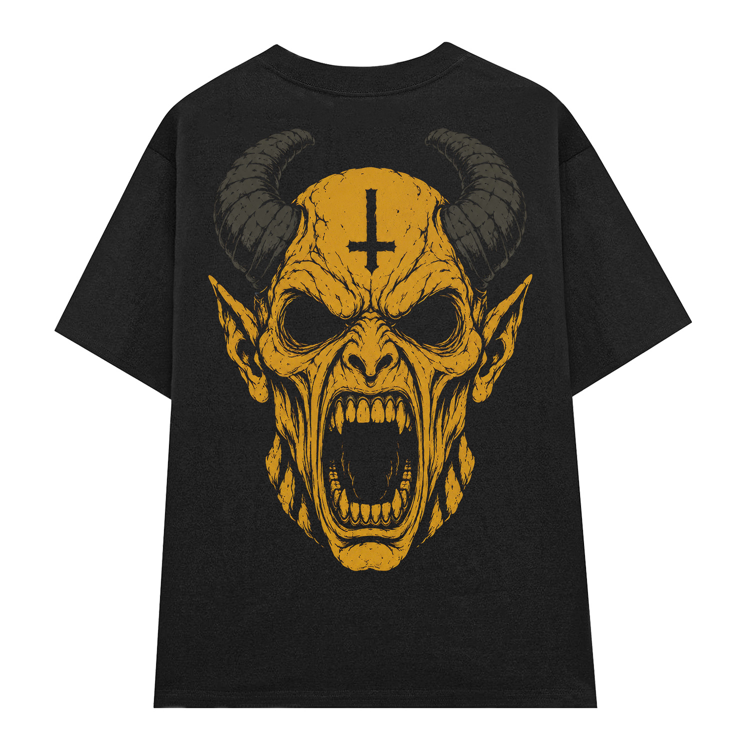 D127B_1 Áo thun Horned Sin Black - graphic tee oversized NVC