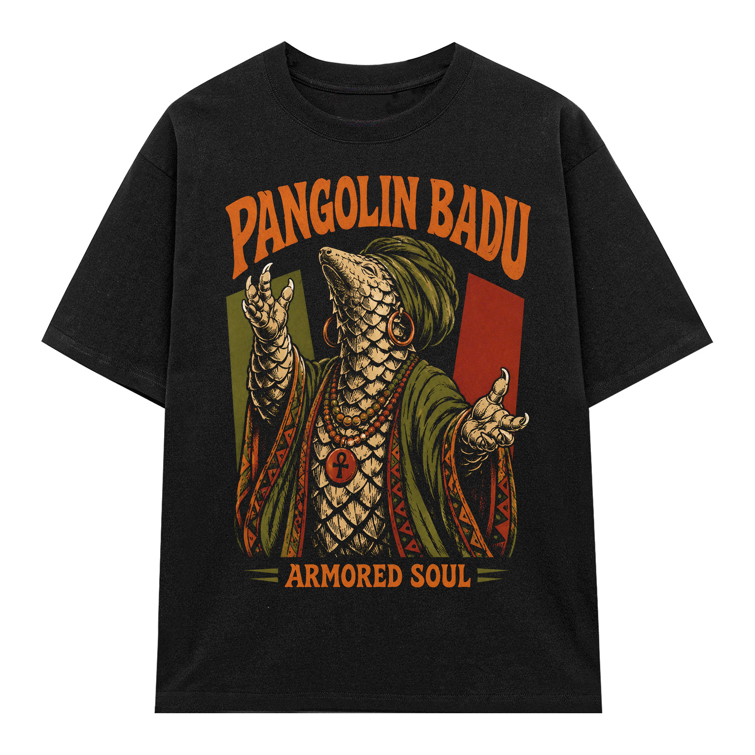 D128B_1 Áo thun Armored Soul Black - graphic tee oversized NVC