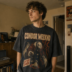 Áo thun After Dark Condor Wash - người mẫu mặc áo, góc khác