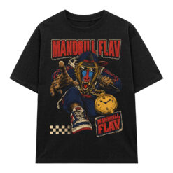 Áo thun Clock Mandrill Black - graphic tee oversized NVC