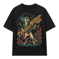 Áo thun Thunder Meerkat Black - graphic tee oversized NVC