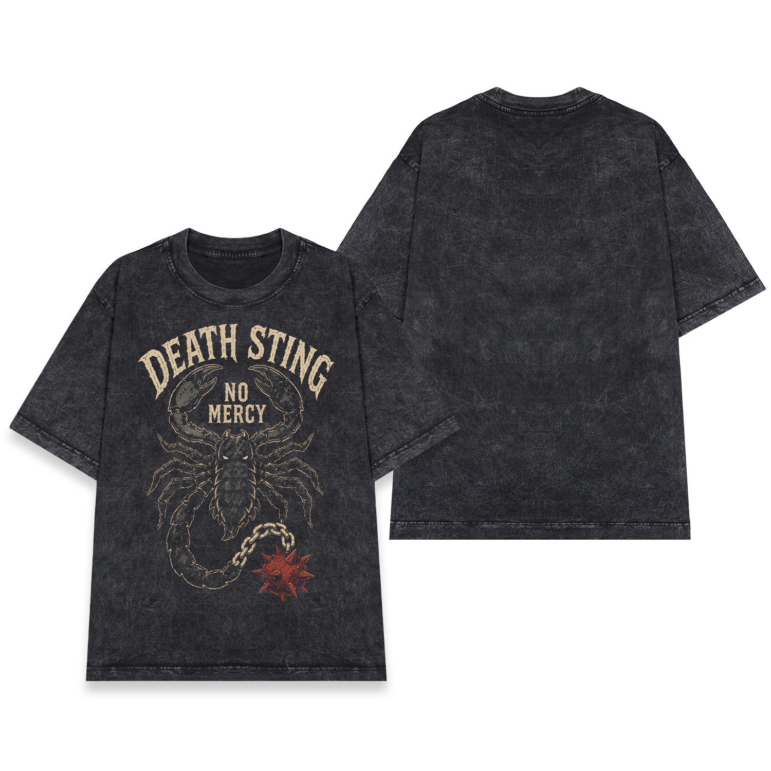 Áo thun Death Sting Wash - mặt trước và mặt sau