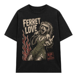 Áo thun Ferret Love Black - graphic tee oversized NVC
