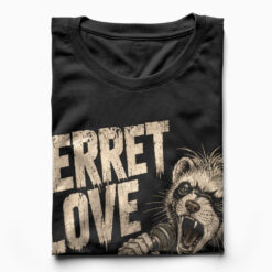 Áo thun Ferret Love Black - cận cảnh chất vải