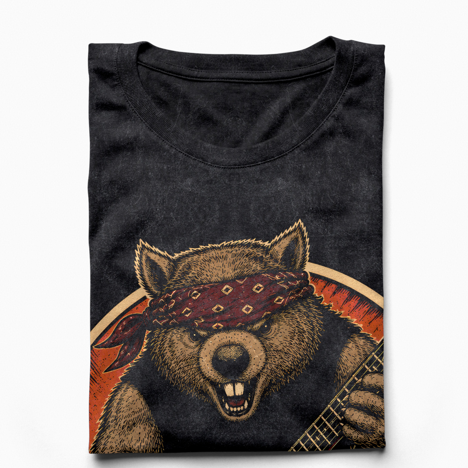 Áo thun Wombat Darrell Wash - cận cảnh chất vải