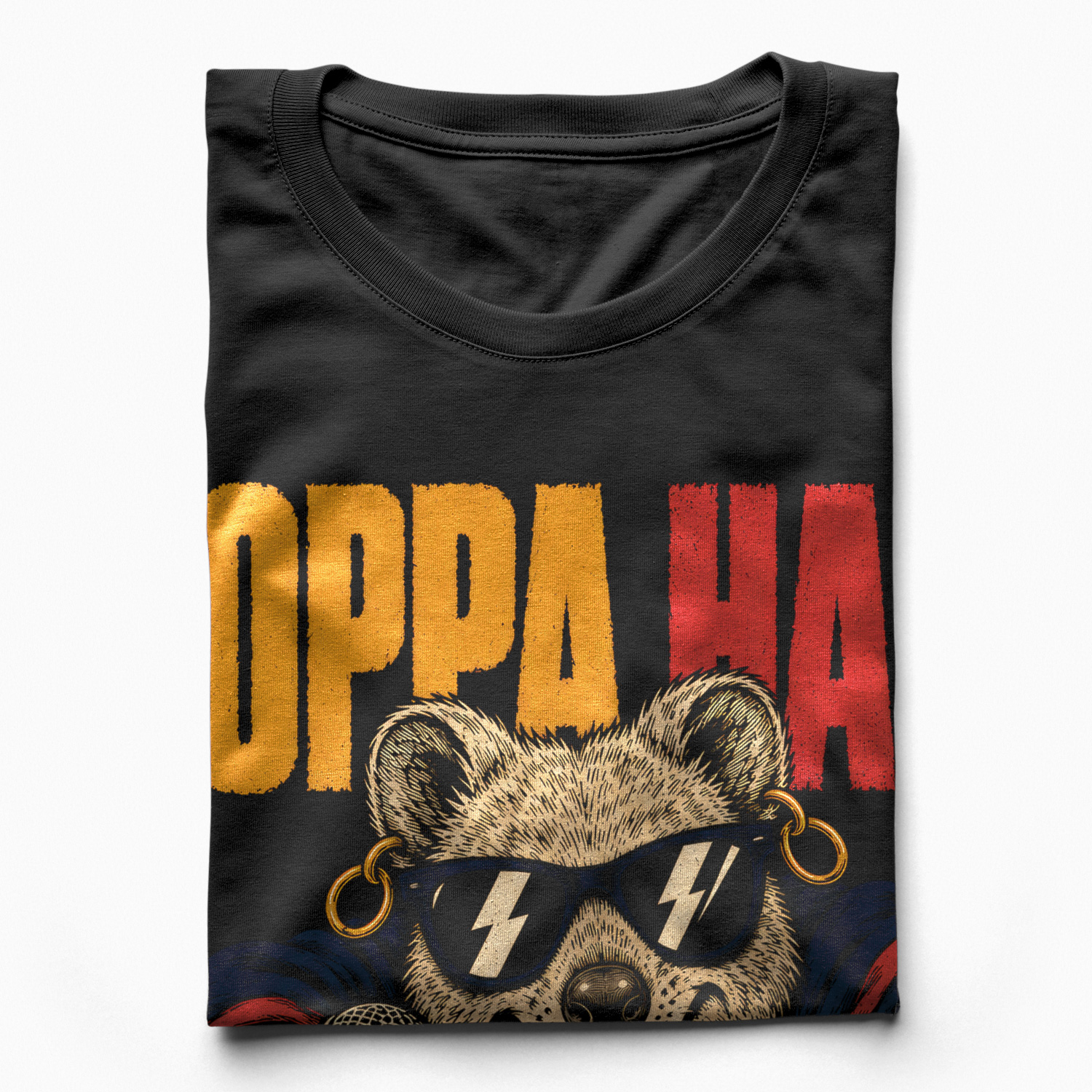 Áo thun Hoppa Hard Black - cận cảnh chất vải