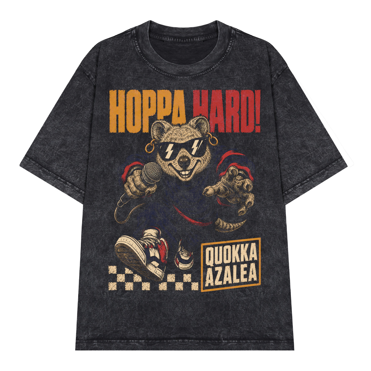 Áo thun Hoppa Hard Wash - graphic tee oversized NVC
