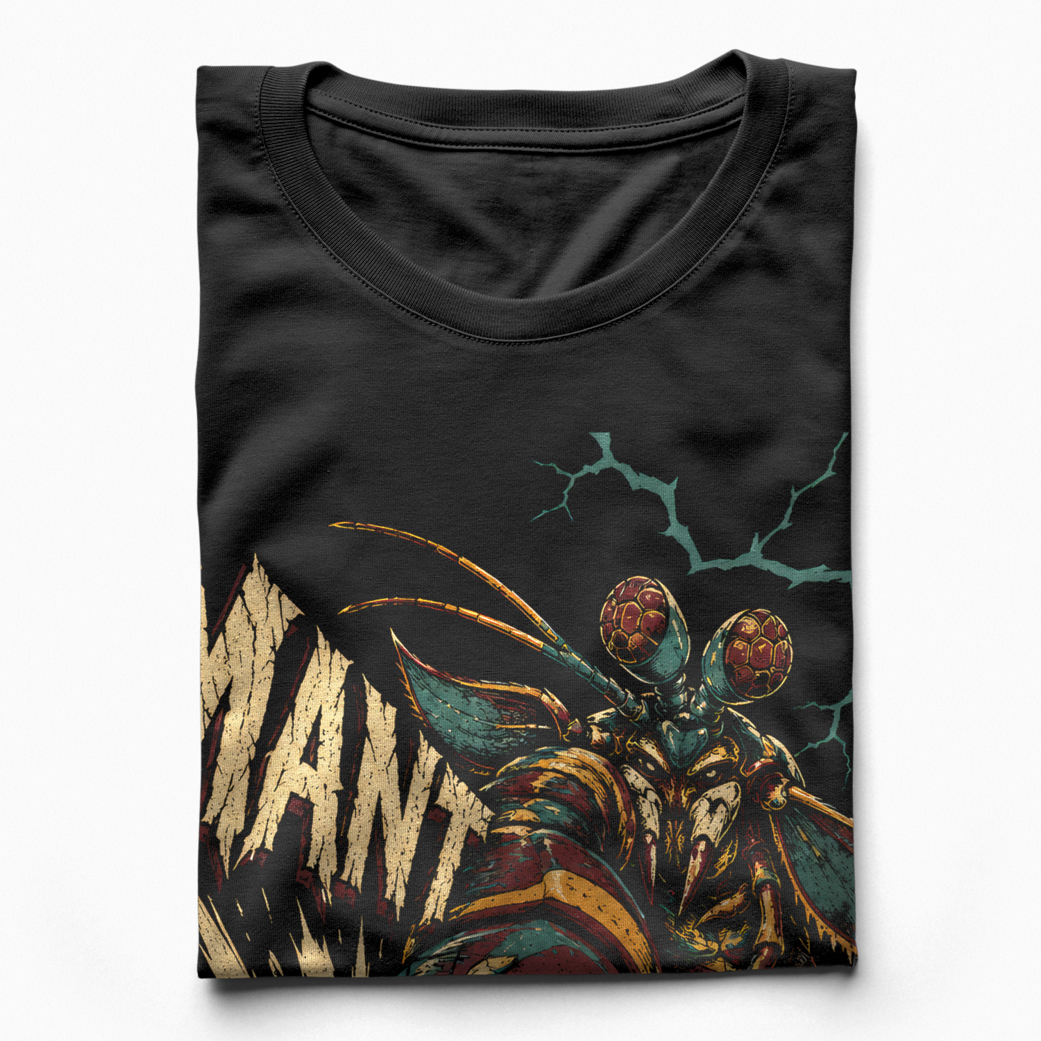 Áo thun Mantis Shrimp Black - cận cảnh chất vải