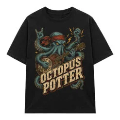 Áo thun Octopus Potter Black - graphic tee oversized NVC
