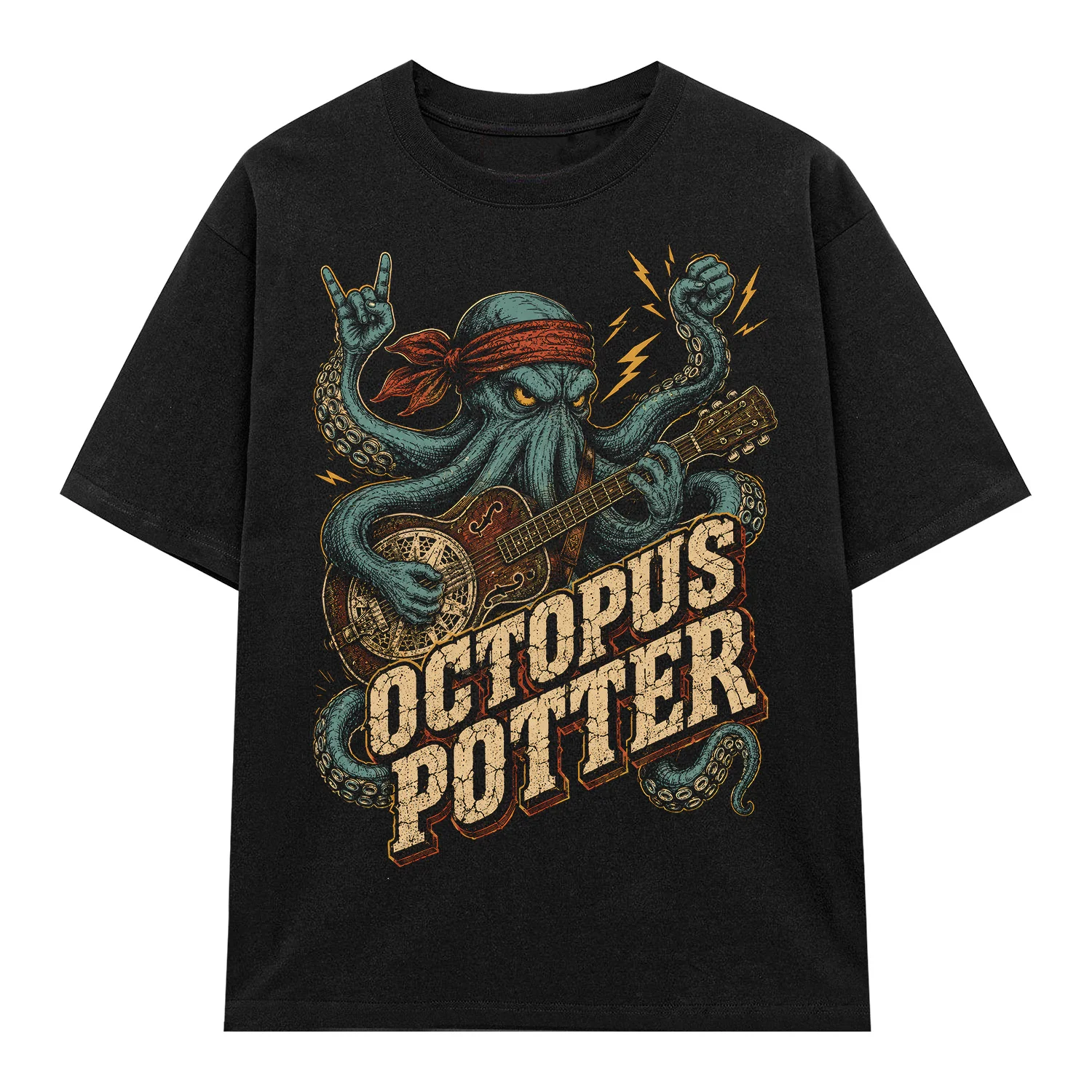 Áo thun Octopus Potter Black - graphic tee oversized NVC