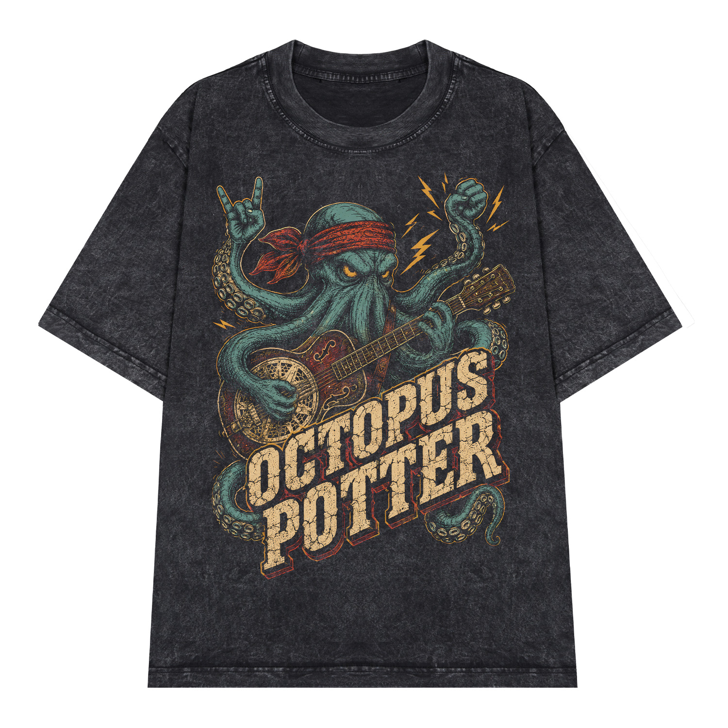 Áo thun Octopus Potter Wash - graphic tee oversized NVC