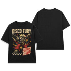 Áo thun Disco Fury Black - mặt trước và mặt sau