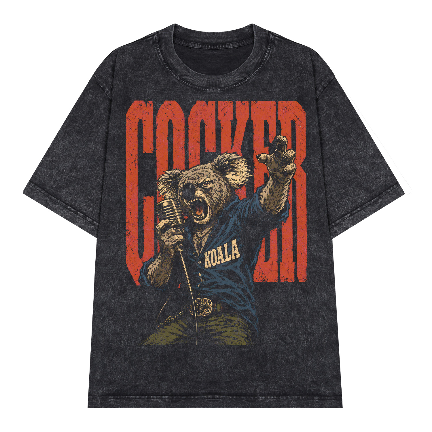 Áo thun Cocker Koala Wash - graphic tee oversized NVC