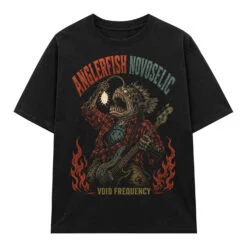 Áo thun Anglerfish Novoselic Black - graphic tee oversized NVC