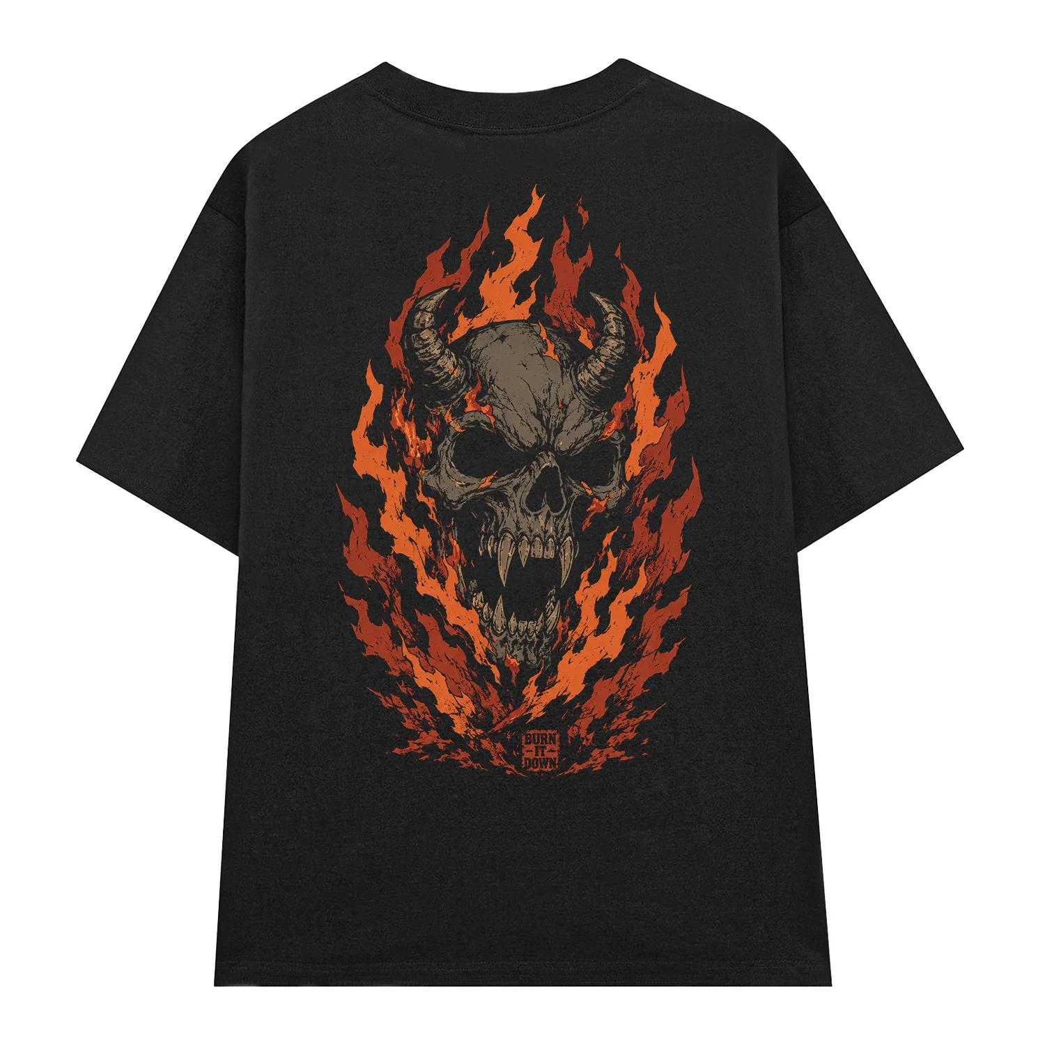 Áo thun Burn It Down Black - graphic tee oversized NVC