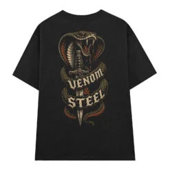 Áo thun Venom and Steel Black - graphic tee oversized NVC