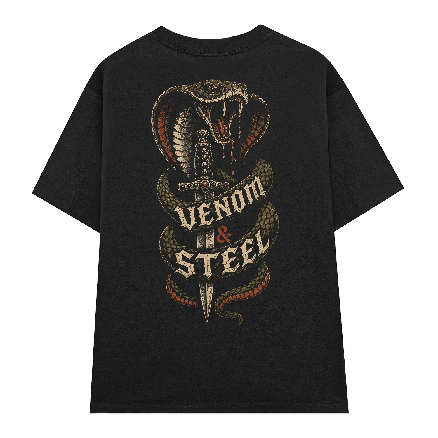 Áo thun Venom and Steel Black - graphic tee oversized NVC