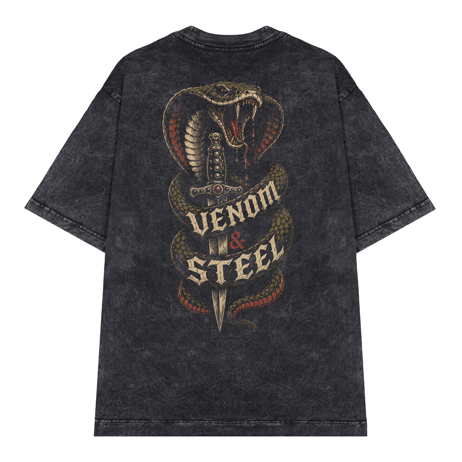 Áo thun Venom and Steel Wash - graphic tee oversized NVC