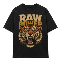 Áo thun Raw Power Black - graphic tee oversized NVC