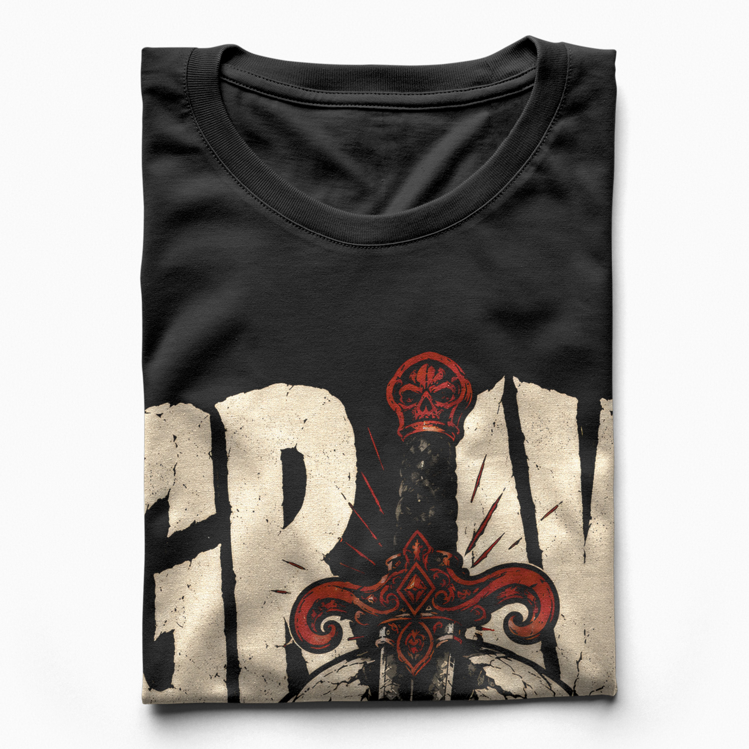 Áo thun Grave Bound Black - cận cảnh chất vải
