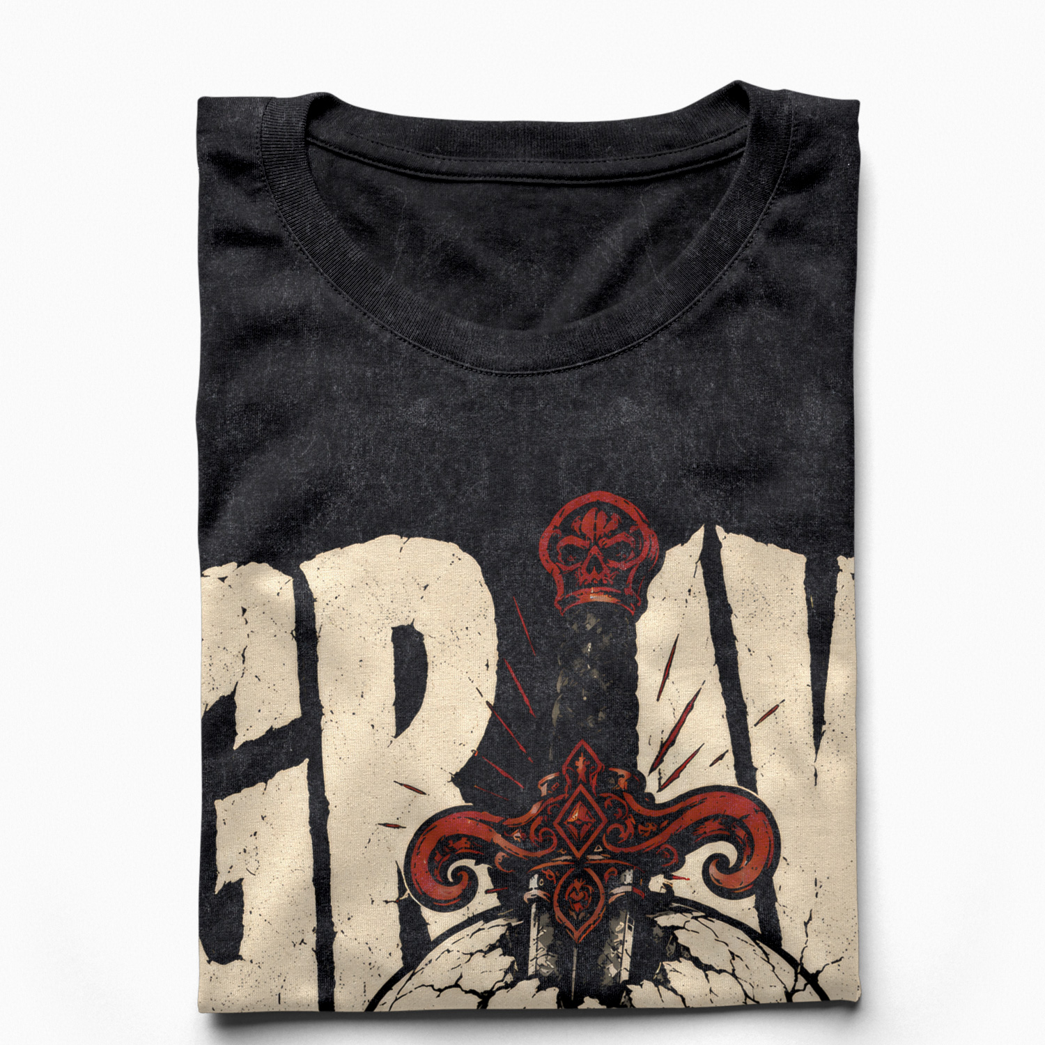 Áo thun Grave Bound Wash - cận cảnh chất vải