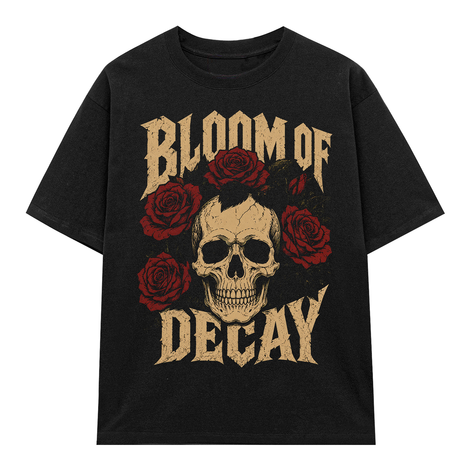 Áo thun Bloom of Decay Black - graphic tee oversized NVC