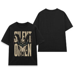Áo thun Silent Omen Black - mặt trước và mặt sau