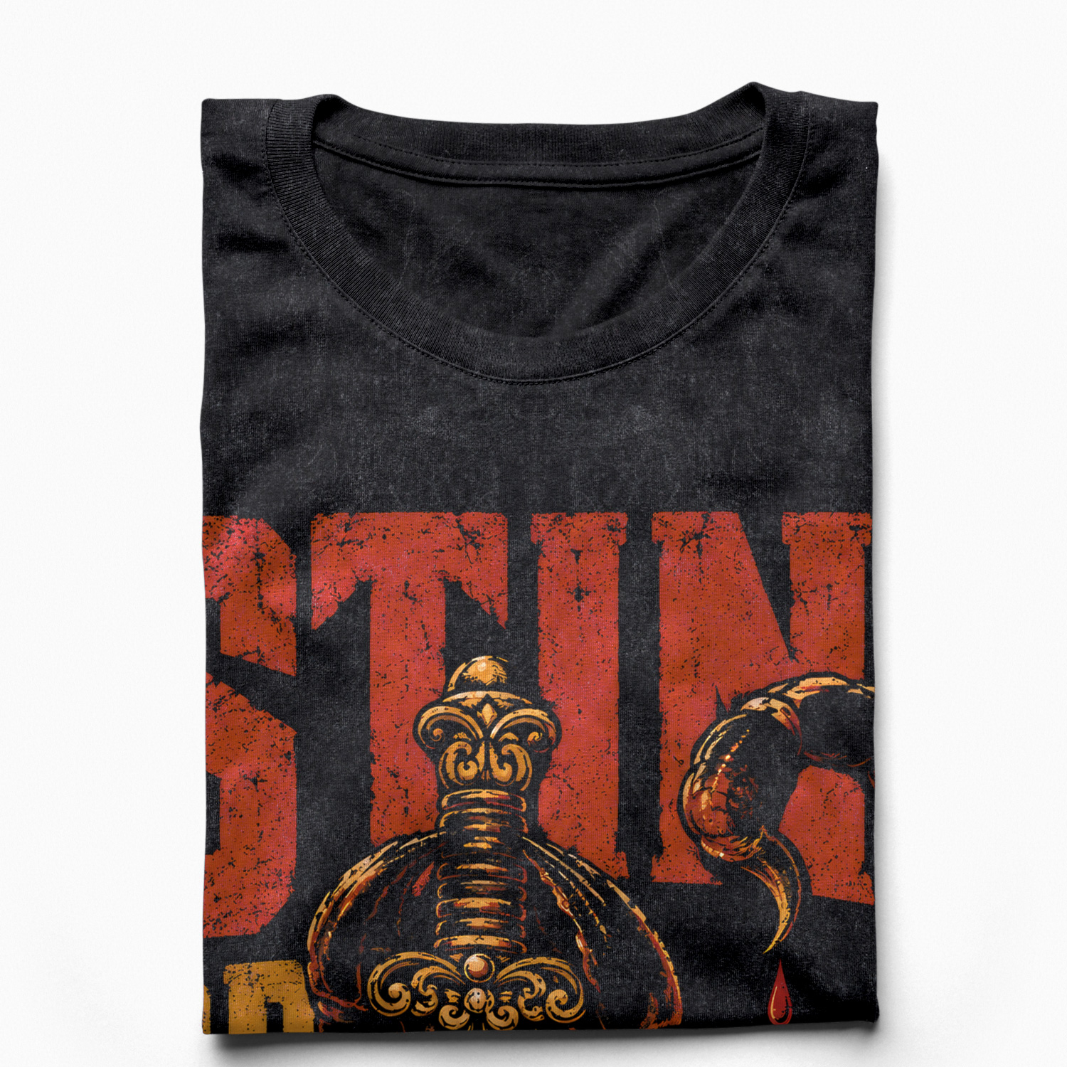 Áo thun Sting or Die Wash - cận cảnh chất vải