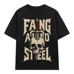 Áo thun Fang and Steel Black - graphic tee oversized NVC