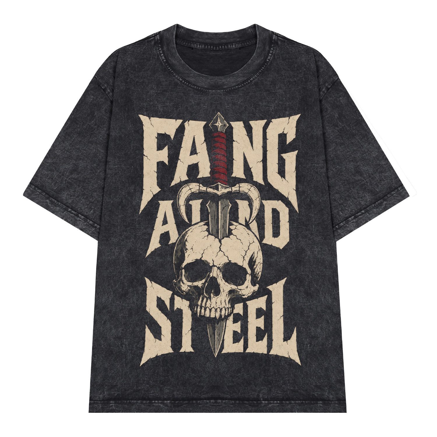 Áo thun Fang and Steel Wash - graphic tee oversized NVC