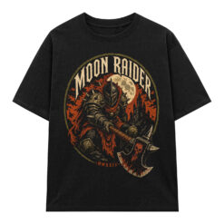 Áo thun Moon Raider Black - graphic tee oversized NVC