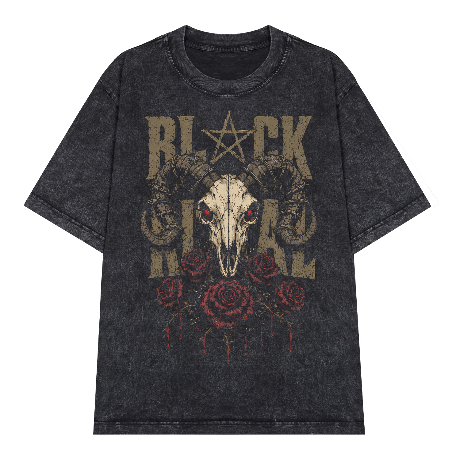 Áo thun Black Metal Wash - graphic tee oversized NVC