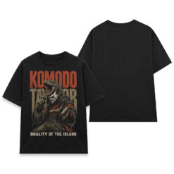 Áo thun Komodo Taylor Black - mặt trước và mặt sau