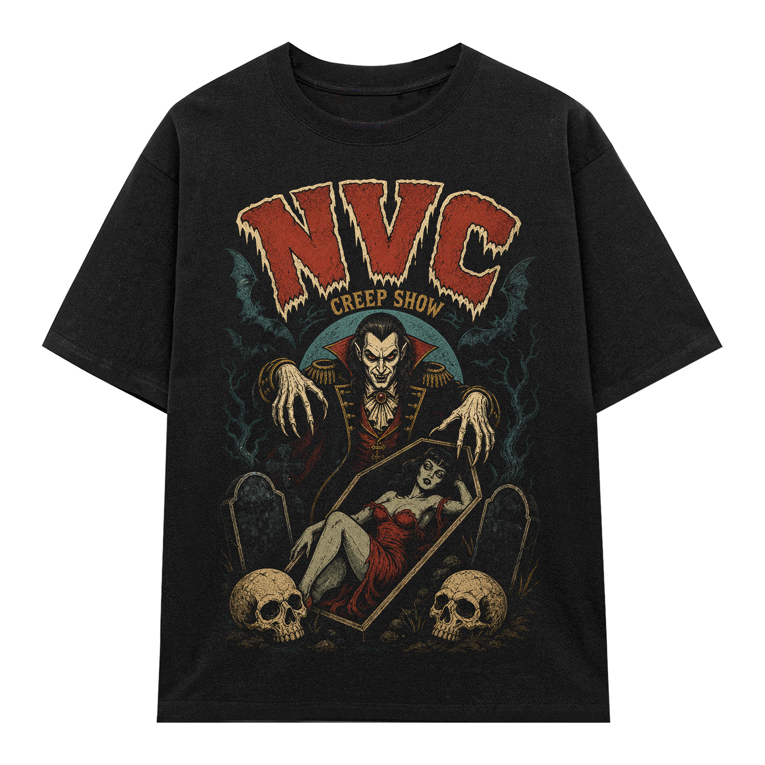 Áo thun NVC Creep Show Black - graphic tee oversized NVC